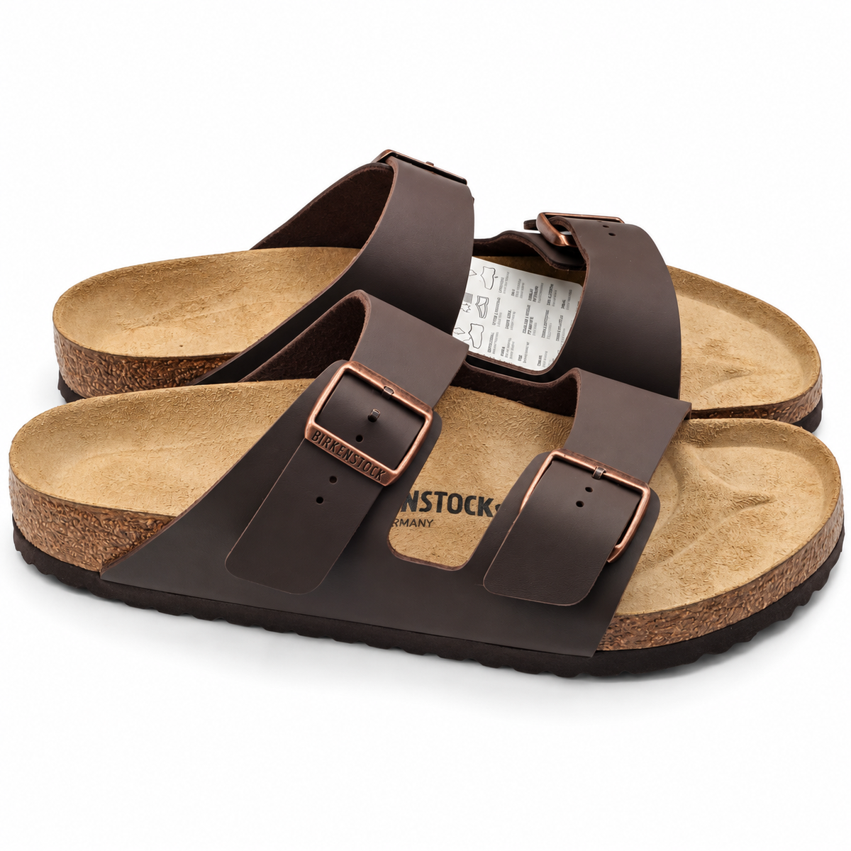 Birkenstock Arizona Sandals Men 11 EU 44 Dark Brown Birko-Flor Regular 0051701