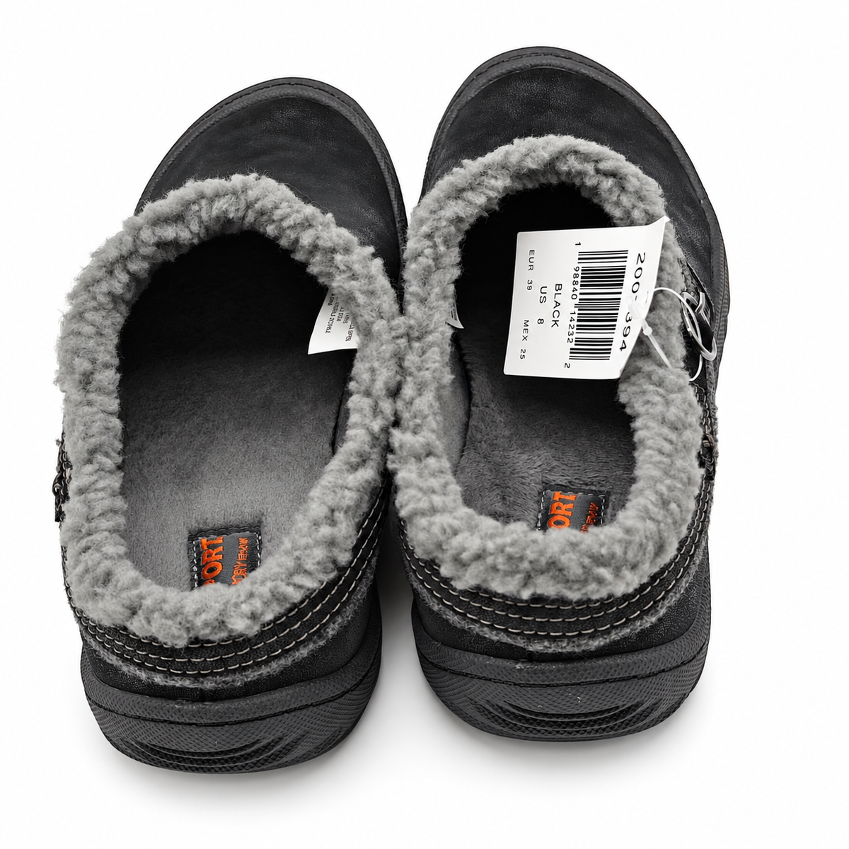 J Sport Janie Women Slip On Faux Fur Lined Comfort Clogs Black Pick Your Size