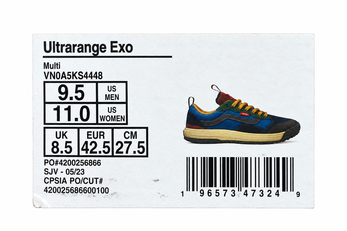 Vans UltraRange EXO MTE-1 Men's 9.5 Multi Insulated Trail Sneakers VN0A5KS4448